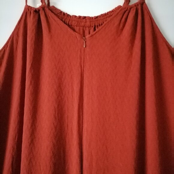 Est. 1946 Women's Red High Rise Sleeveless Flared Leg Romper Plus Size 22/24W - Picture 5 of 8